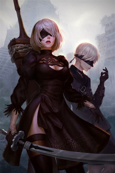 nier automata fan art|nier automata official artwork.